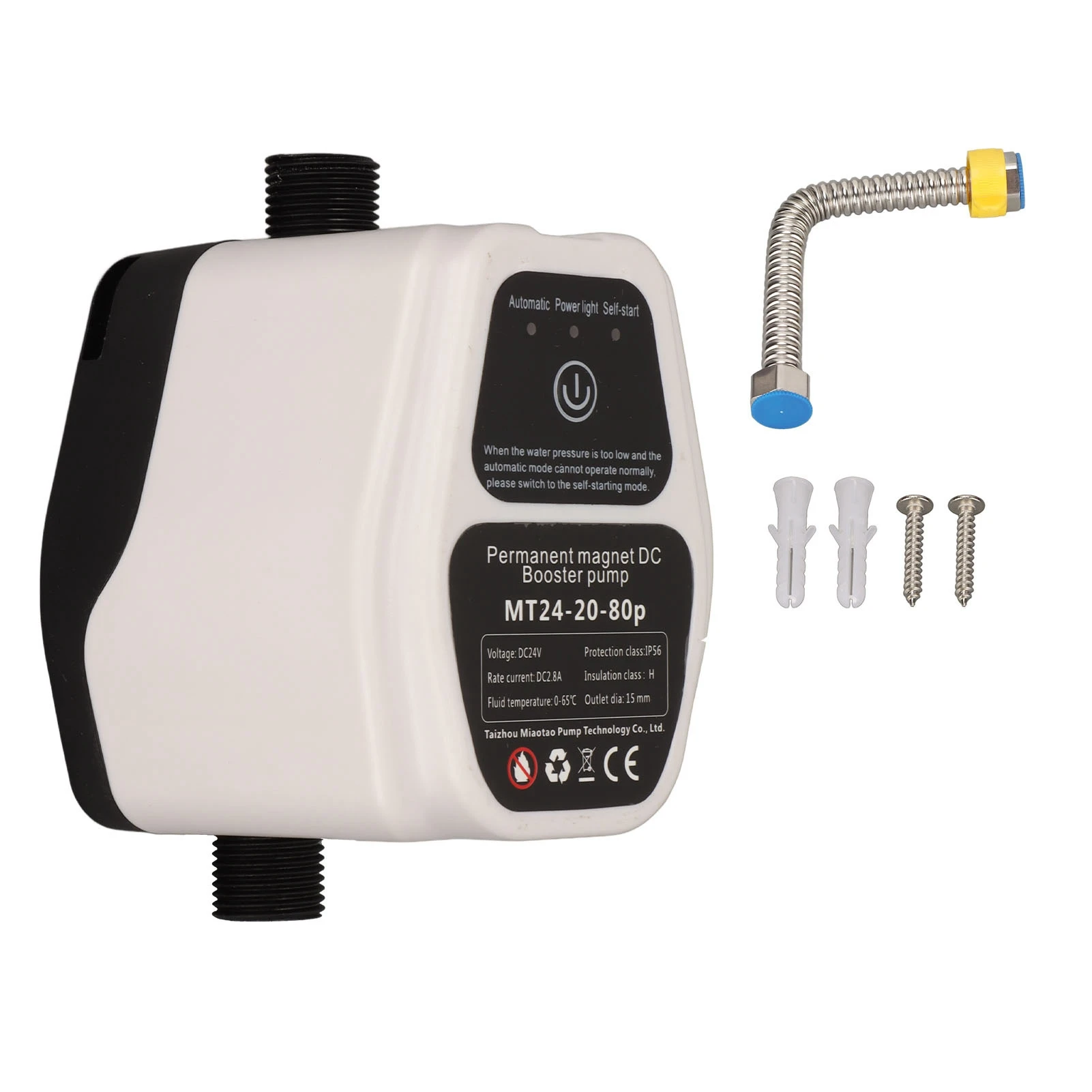 Booster Pump Automatic Water Pressure Shower Boosting Recirculating Wall Mounted DC Pump 100‑240V
Booster Pump Automatic Water Pressure Shower Boosting Recirculating Wall Mounted DC Pump 100‑240V