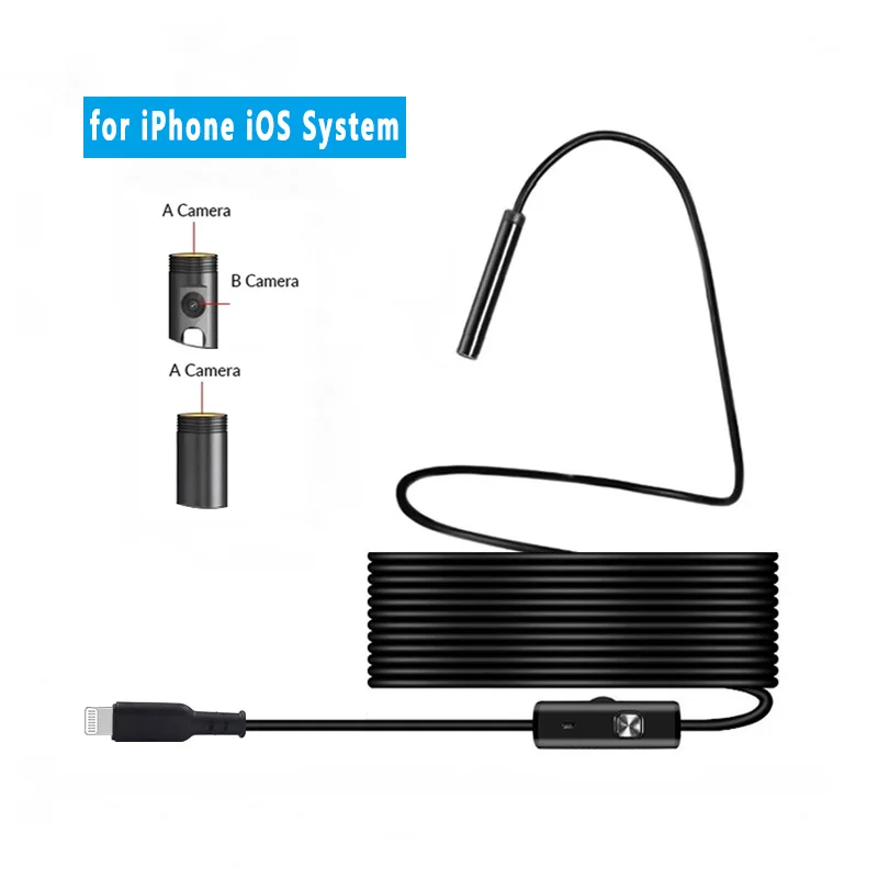 Single/Dual Lens Endoscope Camera Sewer Industrial Piping Borescope Car Inspection Endoscopic Waterproof For Iphone Ipad Ios
Single/Dual Lens Endoscope Camera Sewer Industrial Piping Borescope Car Inspection Endoscopic Waterproof For Iphone Ipad Ios