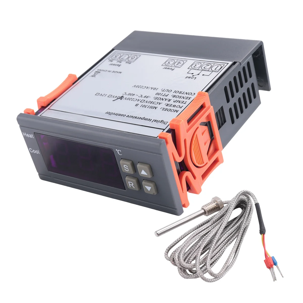 N88R Digital Temperature Controller -99-400 Degree PT100 M8 Probe Thermocouple Sensor Embedded Thermostat 220V Switch
N88R Digital Temperature Controller -99-400 Degree PT100 M8 Probe Thermocouple Sensor Embedded Thermostat 220V Switch