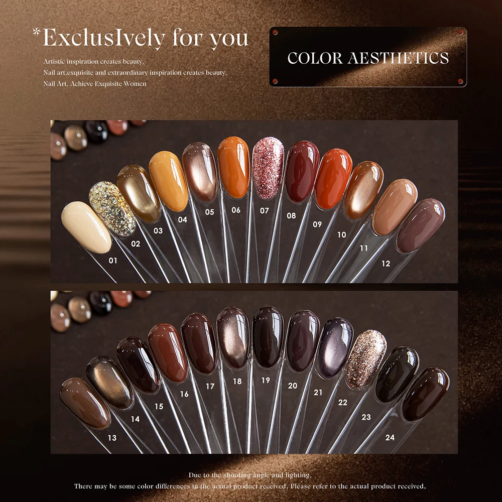 Vendeeni 24 Colors/set Brown Glitter Platinum Sequins Cat Eye Gel Amber Magnetic Crystal Gel Nail Polish With Color Card
Vendeeni 24 Colors/set Brown Glitter Platinum Sequins Cat Eye Gel Amber Magnetic Crystal Gel Nail Polish With Color Card