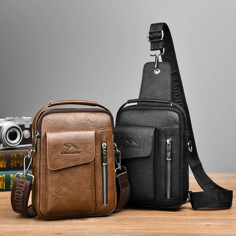 Brand retro Men's small Handbag Multi-functional High Quality Men's chest bag Crossbody Bag Shoulder Bag Leather Messenger Bag
Brand retro Men's small Handbag Multi-functional High Quality Men's chest bag Crossbody Bag Shoulder Bag Leather Messenger Bag