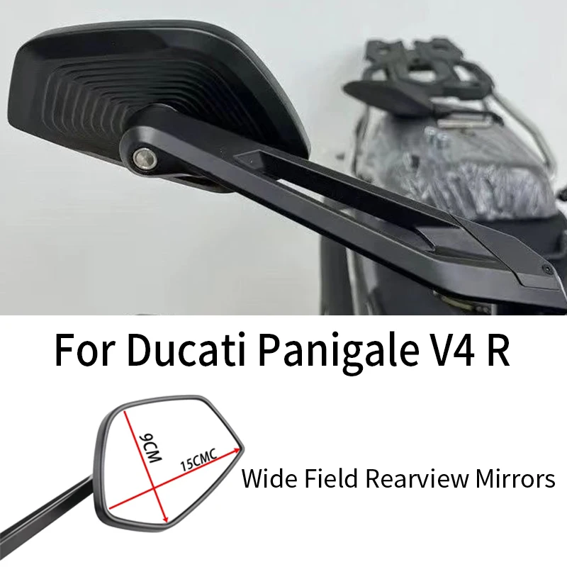 For Ducati Panigale V4 R Motorcycle Rearview Mirrors Wide Vision Aluminum Alloy Side Mirrors Anti-Shake Adjustable Casting
For Ducati Panigale V4 R Motorcycle Rearview Mirrors Wide Vision Aluminum Alloy Side Mirrors Anti-Shake Adjustable Casting