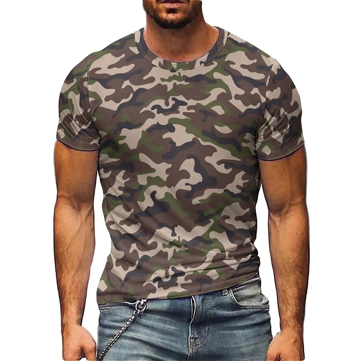 Men's Rock Style 3D Printed Short-Sleeve T-Shirt - Family Gathering, Printed Shirt, Loose Fit
Men's Rock Style 3D Printed Short-Sleeve T-Shirt - Family Gathering, Printed Shirt, Loose Fit