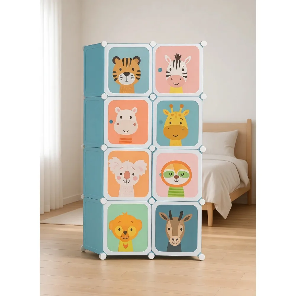 Kids Closet DIY Modular Dresser 8 Cubes Hanging Rack Portable Armoire Toddler Wardrobe Blue
Kids Closet DIY Modular Dresser 8 Cubes Hanging Rack Portable Armoire Toddler Wardrobe Blue