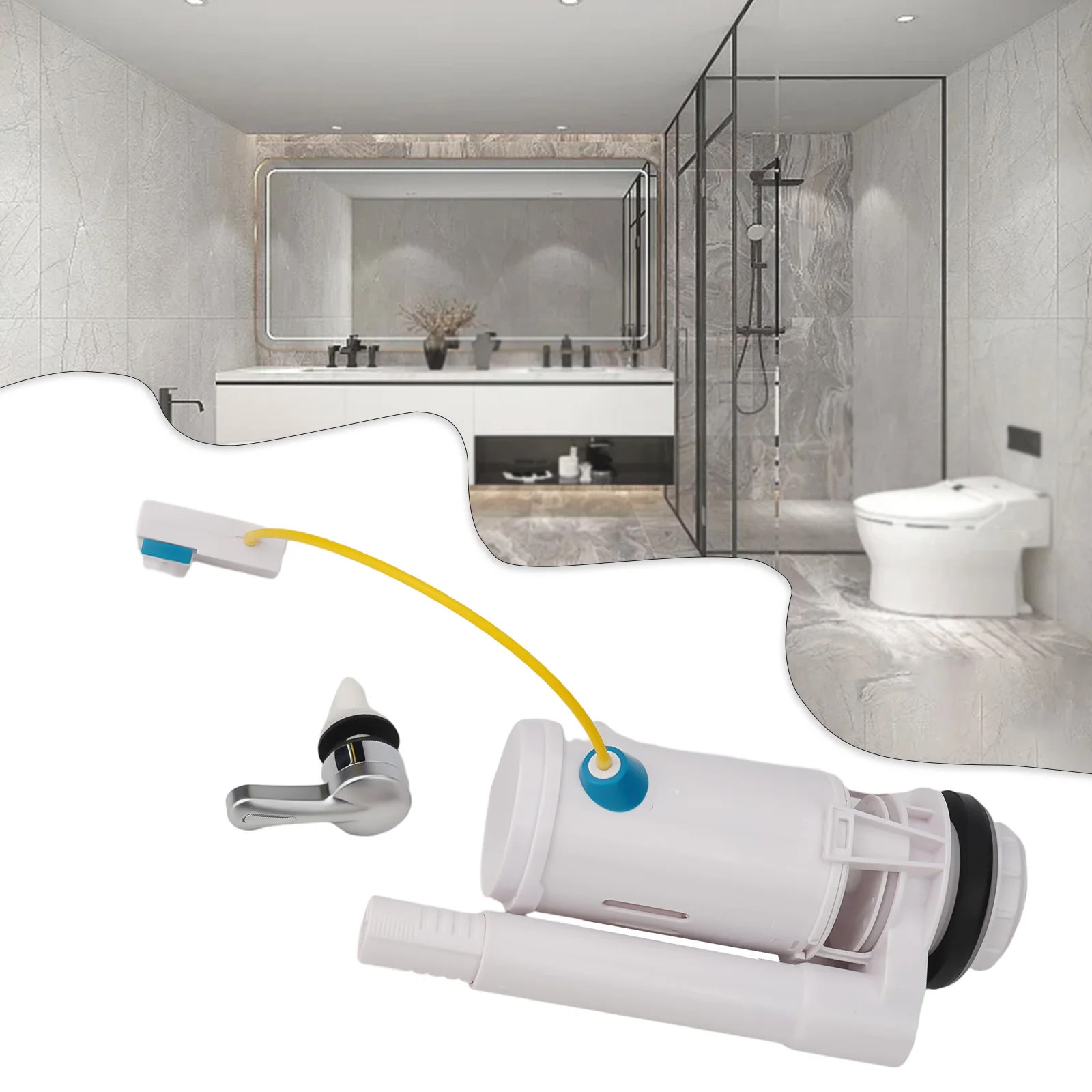 2in Dual Flush Valve for Toilet Cisterns Lever Controlled with Overflow Protection Compatible with 2 Piece Toilets
2in Dual Flush Valve for Toilet Cisterns Lever Controlled with Overflow Protection Compatible with 2 Piece Toilets