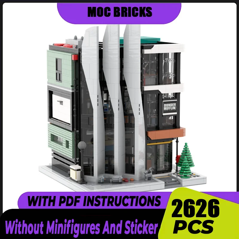 City Street View Model Moc Building Blocks Modular Office Building Model Technology Bricks DIY Assembly Gift Holiday Set Toys
City Street View Model Moc Building Blocks Modular Office Building Model Technology Bricks DIY Assembly Gift Holiday Set Toys