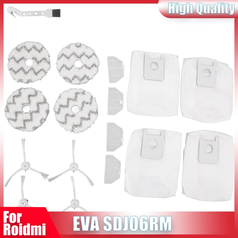 Replacement Accessories for Roidmi EVA SDJ06RM Robot Vacuum Cleaner Side Brush Dust Bag HEPA Filter Mop Cloth
Replacement Accessories for Roidmi EVA SDJ06RM Robot Vacuum Cleaner Side Brush Dust Bag HEPA Filter Mop Cloth