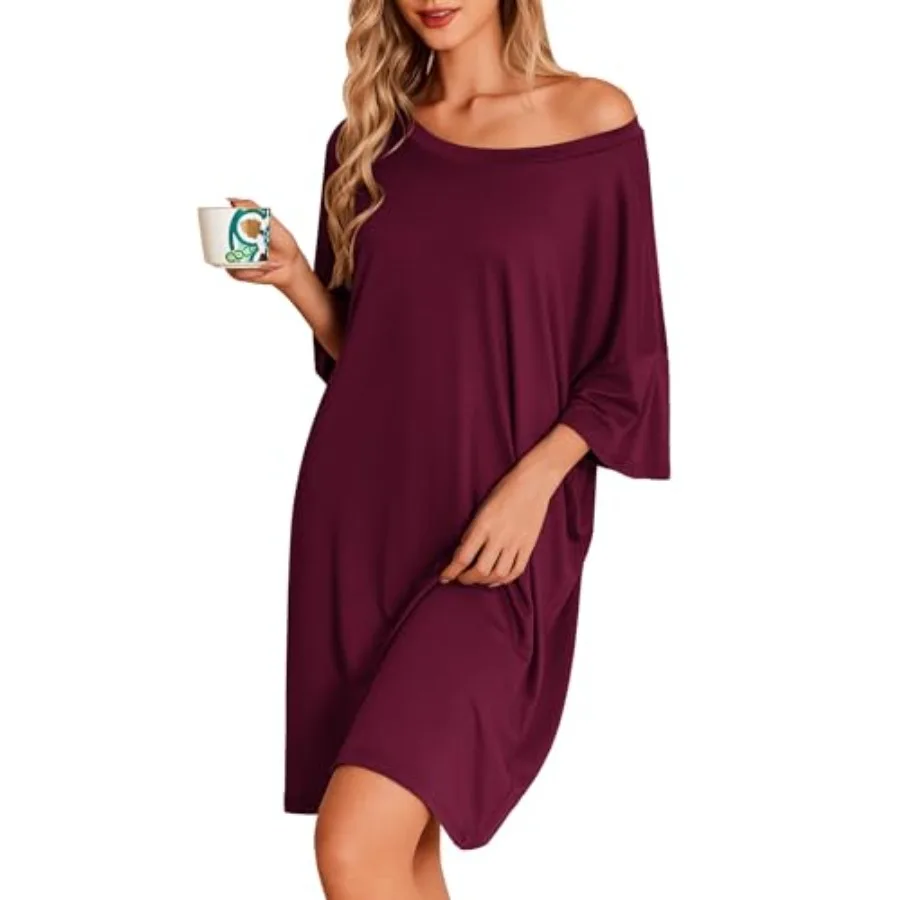 Ekouaer Plus Size Nightgowns for Women Oversized Sleep Shirt Short Sleeve Nightshirt T-Shirt Dress Sleepwear S-5XL
Ekouaer Plus Size Nightgowns for Women Oversized Sleep Shirt Short Sleeve Nightshirt T-Shirt Dress Sleepwear S-5XL