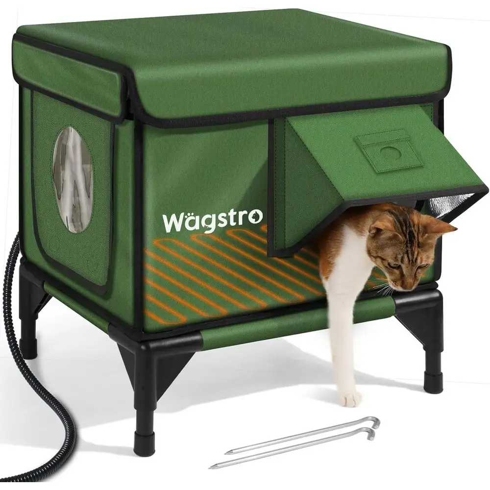 Insulated Outdoor Cat House with Waterproof Eaves and Easy Access Door, Suitable for Stray Cats (Green, 16.5x13x16.9)
Insulated Outdoor Cat House with Waterproof Eaves and Easy Access Door, Suitable for Stray Cats (Green, 16.5x13x16.9)