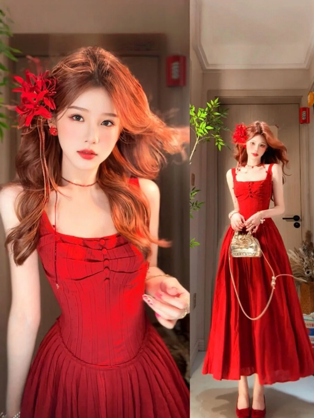 Elegant Red Strapless Dress Slimming High Waist French Style Summer Dress Gentle Wind Beautiful Suitable for Various Occasions
Elegant Red Strapless Dress Slimming High Waist French Style Summer Dress Gentle Wind Beautiful Suitable for Various Occasions
