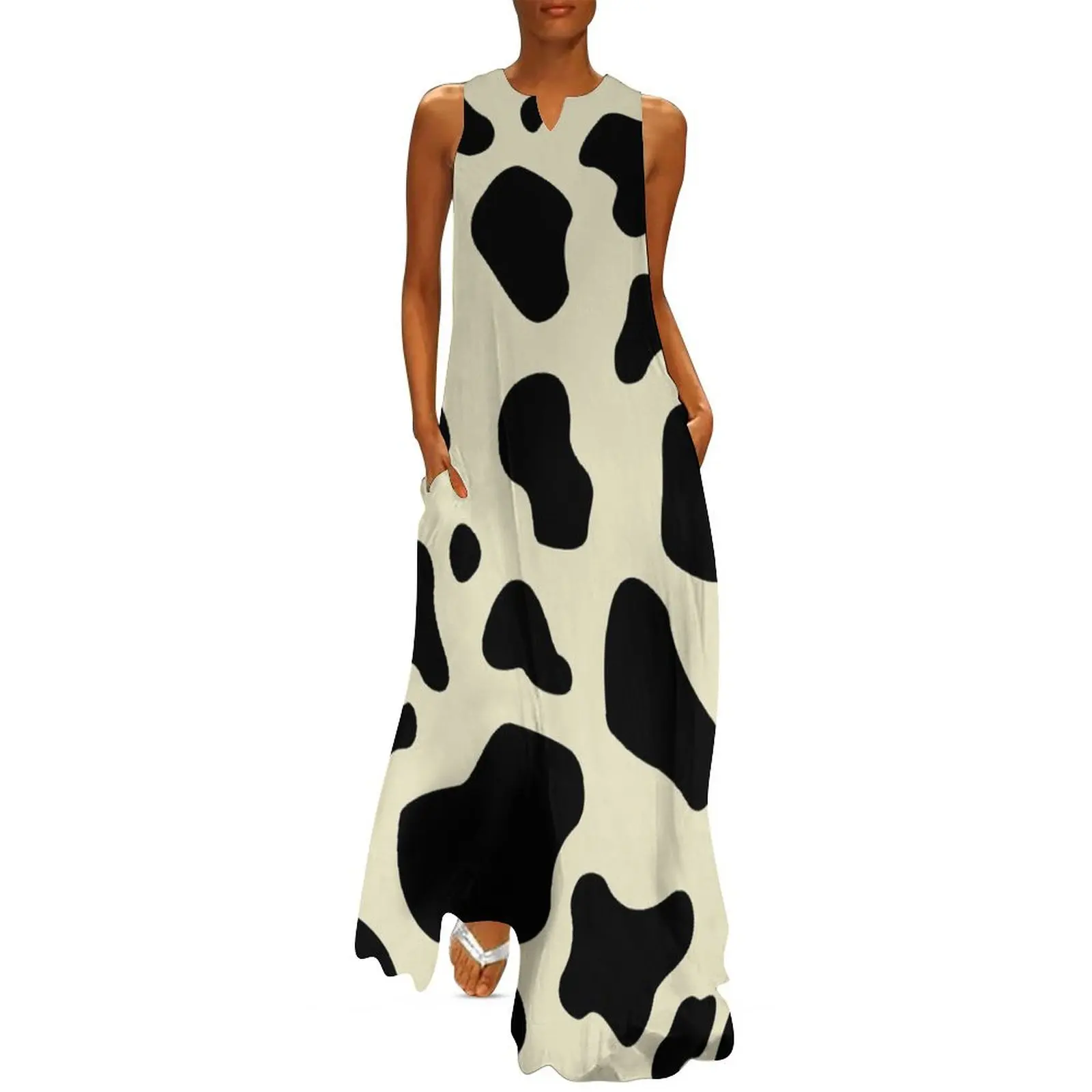 Black & off White cow print pattern, mooo Long Dress luxury dress women's fashion dresses prom dress Female clothing
Black & off White cow print pattern, mooo Long Dress luxury dress women's fashion dresses prom dress Female clothing