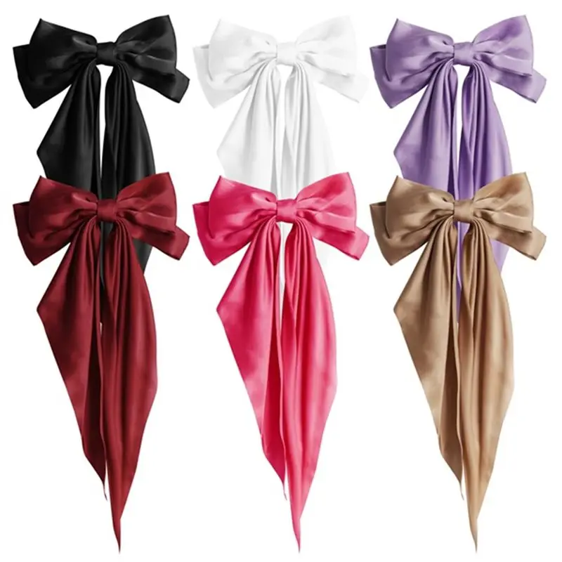 6PCS Double Layers Bowknot Streamer Hairpin Woman Girl Satin Ribbon Barrette Bow Back Head Spring Clip
6PCS Double Layers Bowknot Streamer Hairpin Woman Girl Satin Ribbon Barrette Bow Back Head Spring Clip