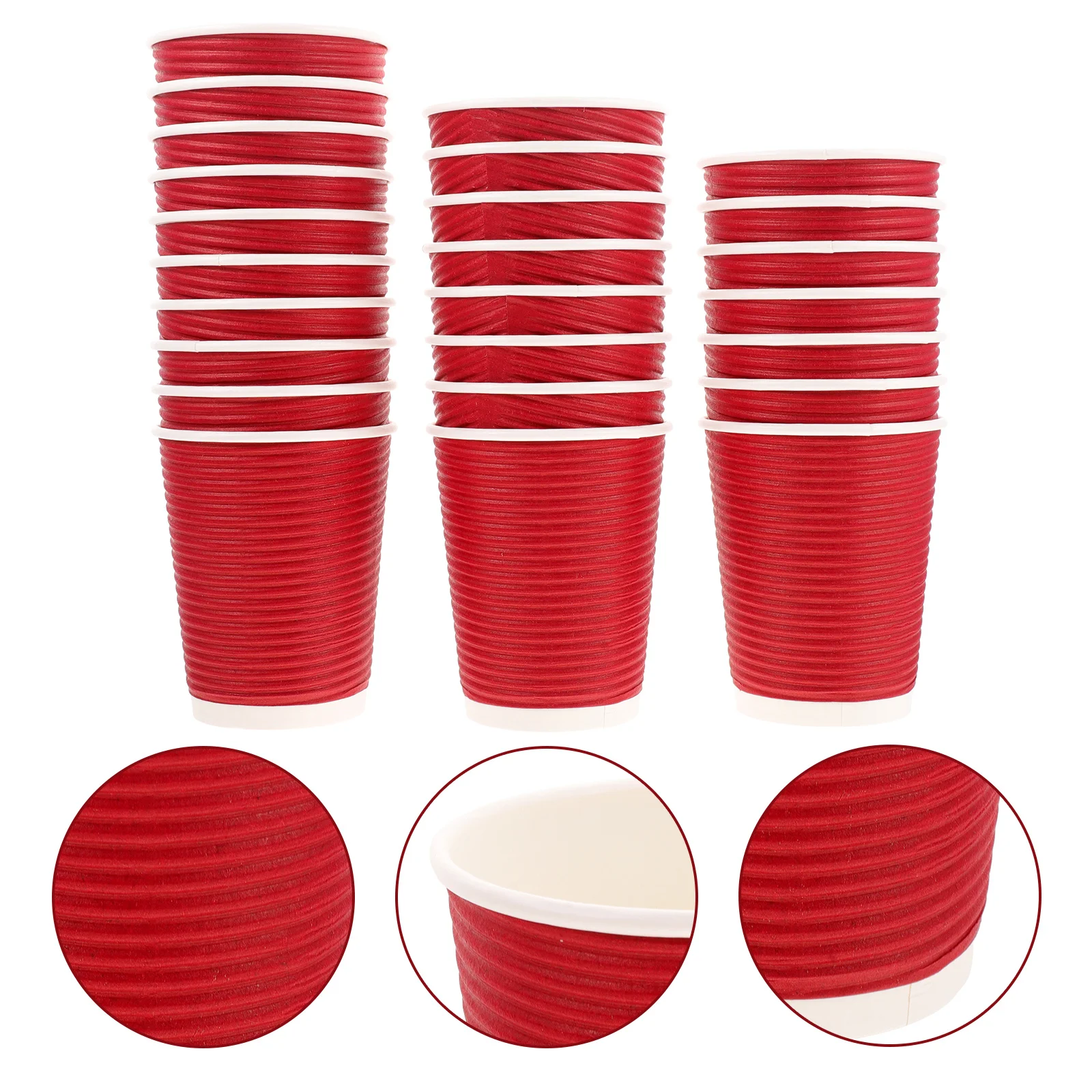 50Pcs Double-Layer Disposable Coffee Cups Thick Paper Hot Beverage to Go Party Cups Double-Layer Cup Portable Cup 
50Pcs Double-Layer Disposable Coffee Cups Thick Paper Hot Beverage to Go Party Cups Double-Layer Cup Portable Cup