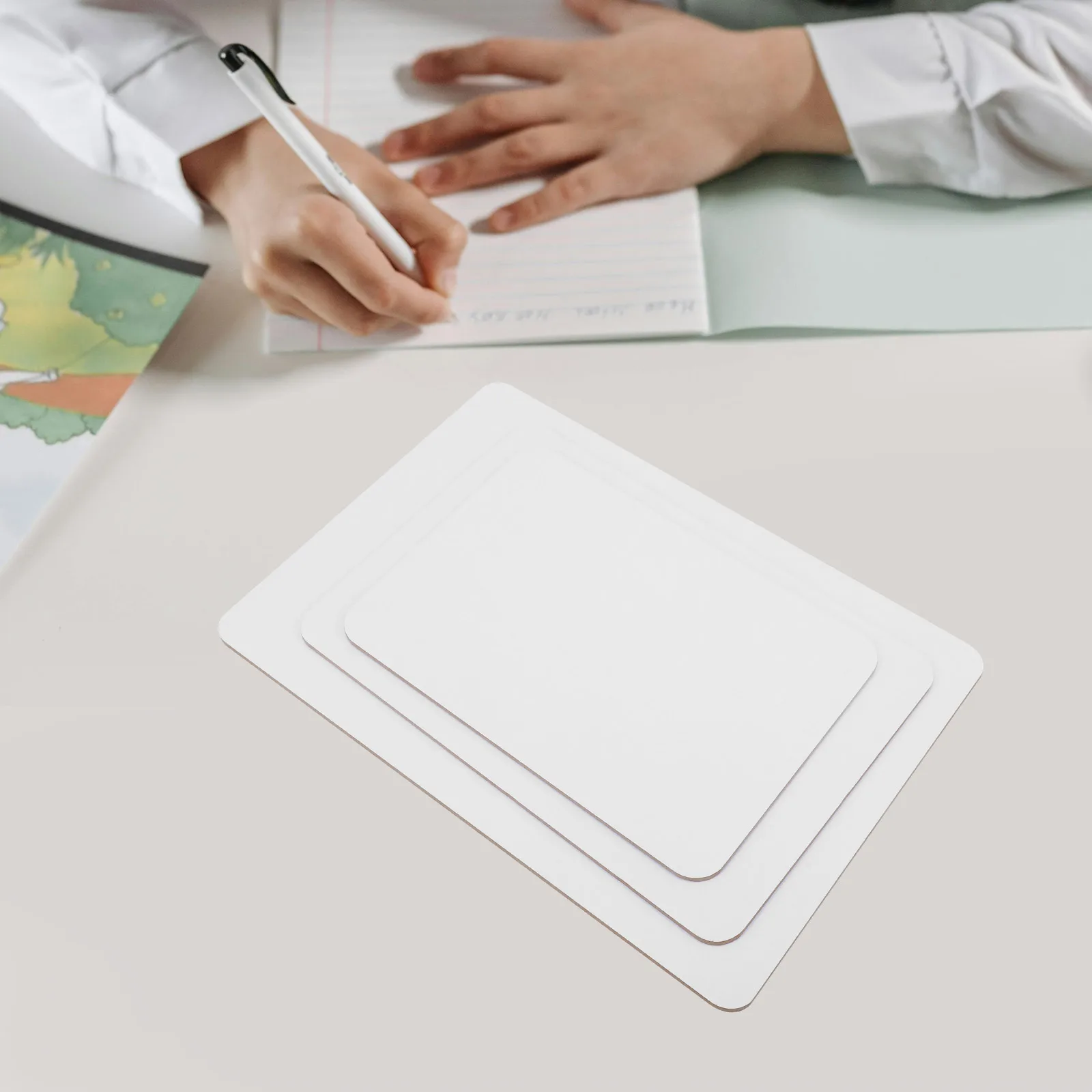 3 Pcs Erasable White Board Dry Material for Students Office Use Small Size Multi Function Design Crafted Detail
3 Pcs Erasable White Board Dry Material for Students Office Use Small Size Multi Function Design Crafted Detail