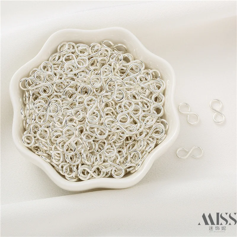 Silver Infinity Symbol 8-Shaped Clasp, DIY Connector for Bracelet & Necklace Jewelry Findings
Silver Infinity Symbol 8-Shaped Clasp, DIY Connector for Bracelet & Necklace Jewelry Findings