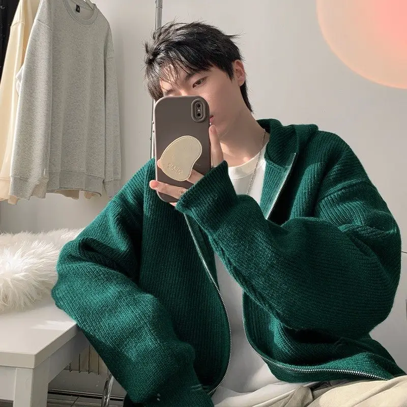 Korean Sle Thiened een Knitted Hoodie Men's Autumn Winter Lazy Sle Zipper Cardigan Sweater Coat Warm Casual Simple
Korean Sle Thiened een Knitted Hoodie Men's Autumn Winter Lazy Sle Zipper Cardigan Sweater Coat Warm Casual Simple