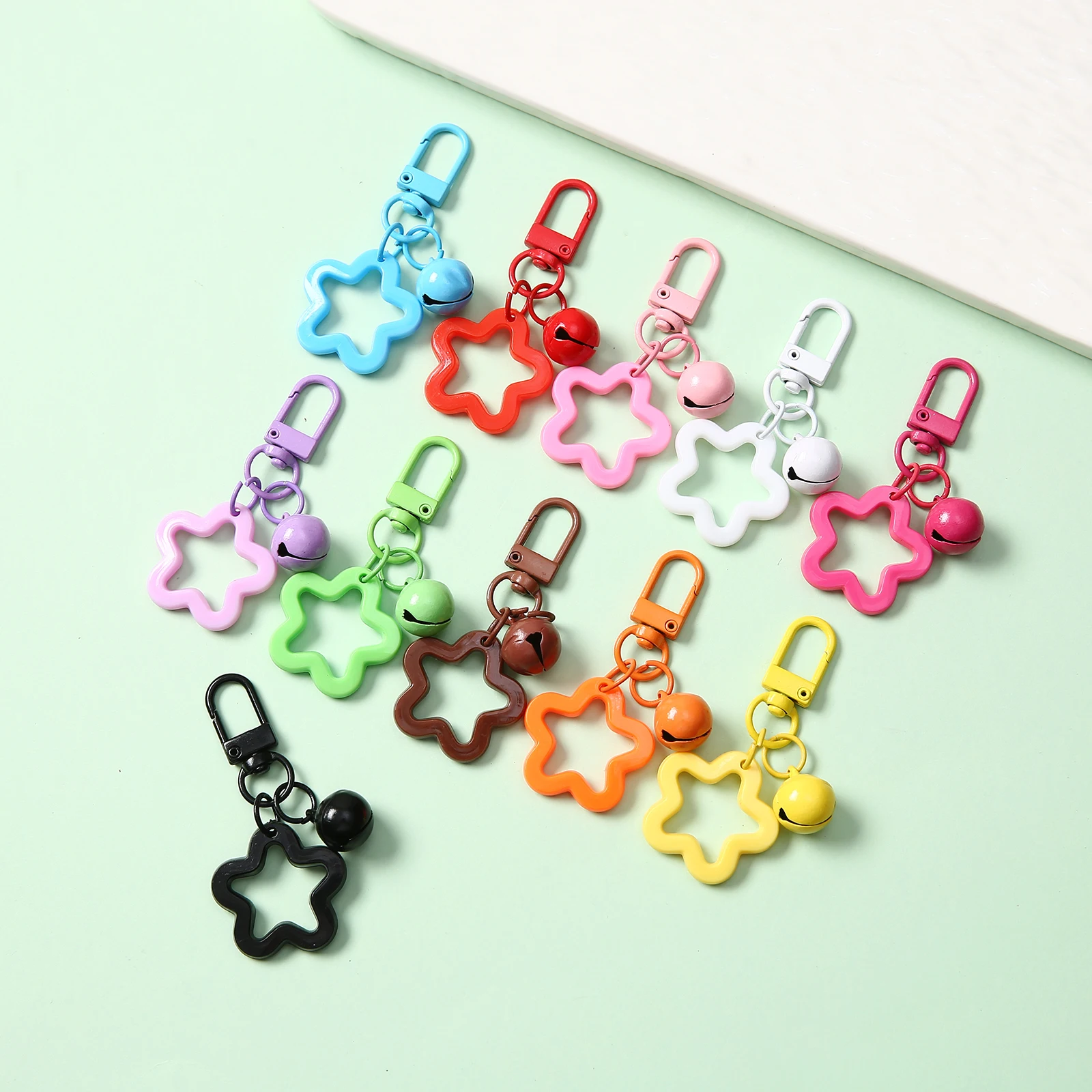 1-50 pcs Colorful Cute Flower Key chain with Bell Bag/Phone/Jewelry/keyrings Pendant for DIY Handmade Accessories
1-50 pcs Colorful Cute Flower Key chain with Bell Bag/Phone/Jewelry/keyrings Pendant for DIY Handmade Accessories