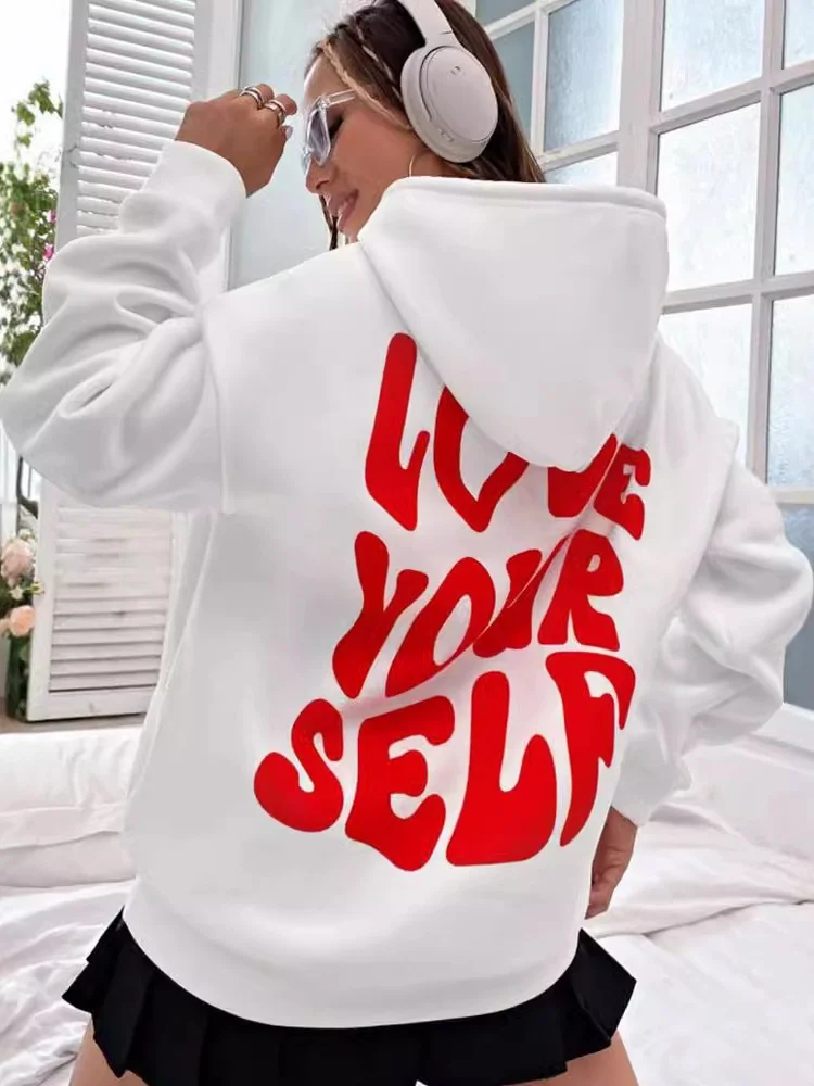 Spring Autumn Hooded Sweatshirt Women's Long Sleeve Printed Letter Street Style Casual Comfortable Polyester Hoodie
Spring Autumn Hooded Sweatshirt Women's Long Sleeve Printed Letter Street Style Casual Comfortable Polyester Hoodie