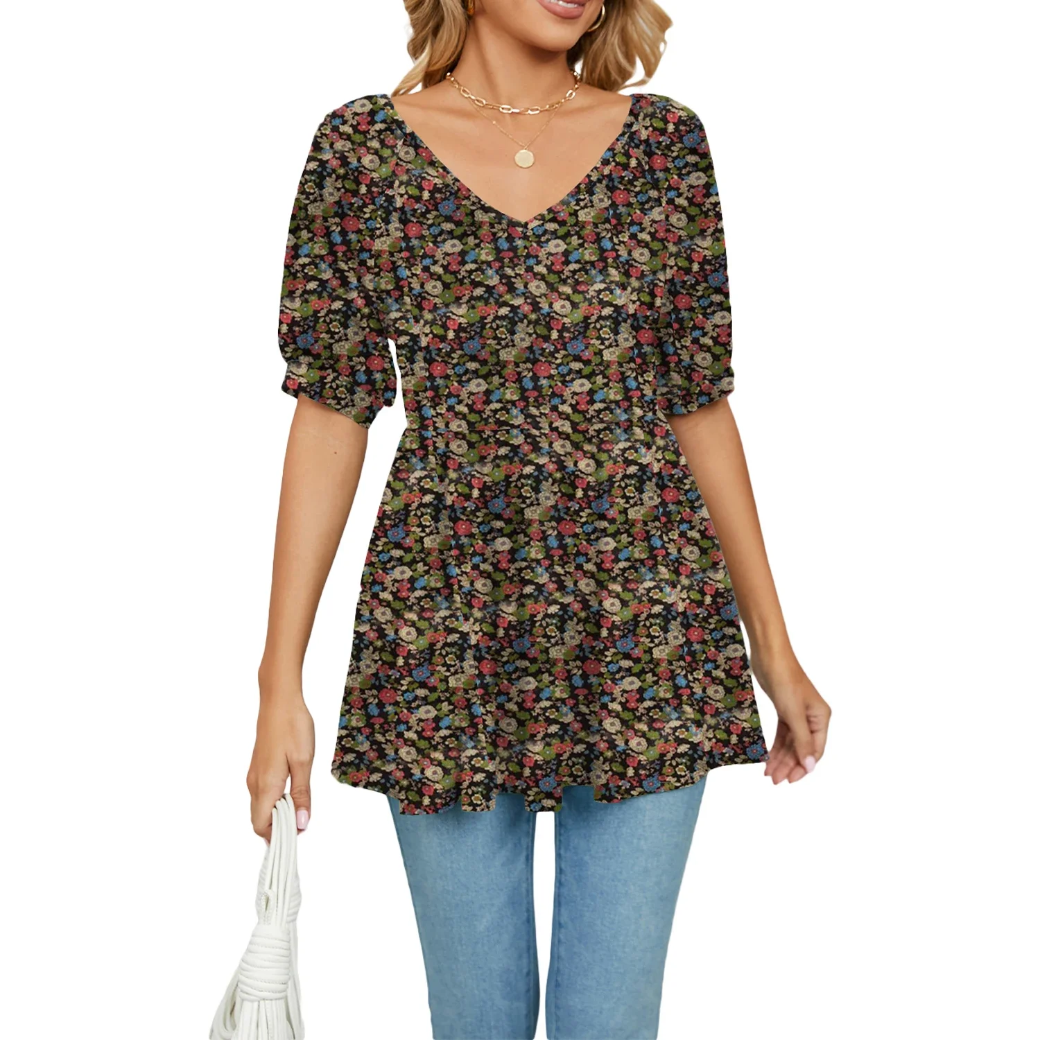 Women's Shirts and Blouses Short Sleeve Korean Popular Clothes Elegant Summer Trend Black Red Cute Floral Clothing for Women Top
Women's Shirts and Blouses Short Sleeve Korean Popular Clothes Elegant Summer Trend Black Red Cute Floral Clothing for Women Top