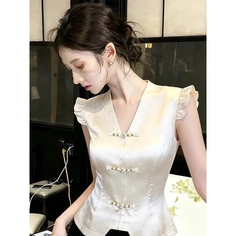 New Chinese-style Elegant Temperament Shirt 2026 Spring and Summer New Important Occasion Light Luxury High-end French Waist Top
New Chinese-style Elegant Temperament Shirt 2026 Spring and Summer New Important Occasion Light Luxury High-end French Waist Top