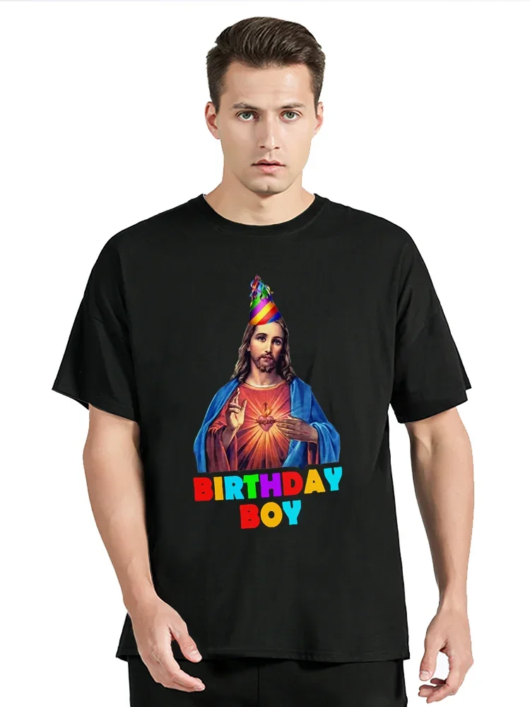 Jesus Satan Boxing Match Fun Pattern printed Summer T-shirt Fashion Loose casual 100% cotton round neck short sleeve T-shirt
Jesus Satan Boxing Match Fun Pattern printed Summer T-shirt Fashion Loose casual 100% cotton round neck short sleeve T-shirt