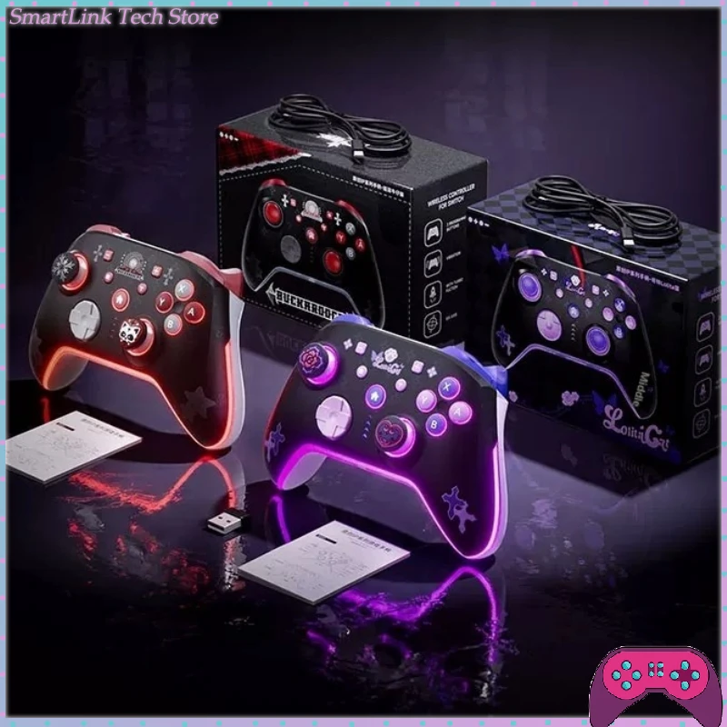 Hall three-mode controller gamepad wireless Bluetooth silent joystick for PC Steam Switch Android phones and Apple tablets Gifts
Hall three-mode controller gamepad wireless Bluetooth silent joystick for PC Steam Switch Android phones and Apple tablets Gifts