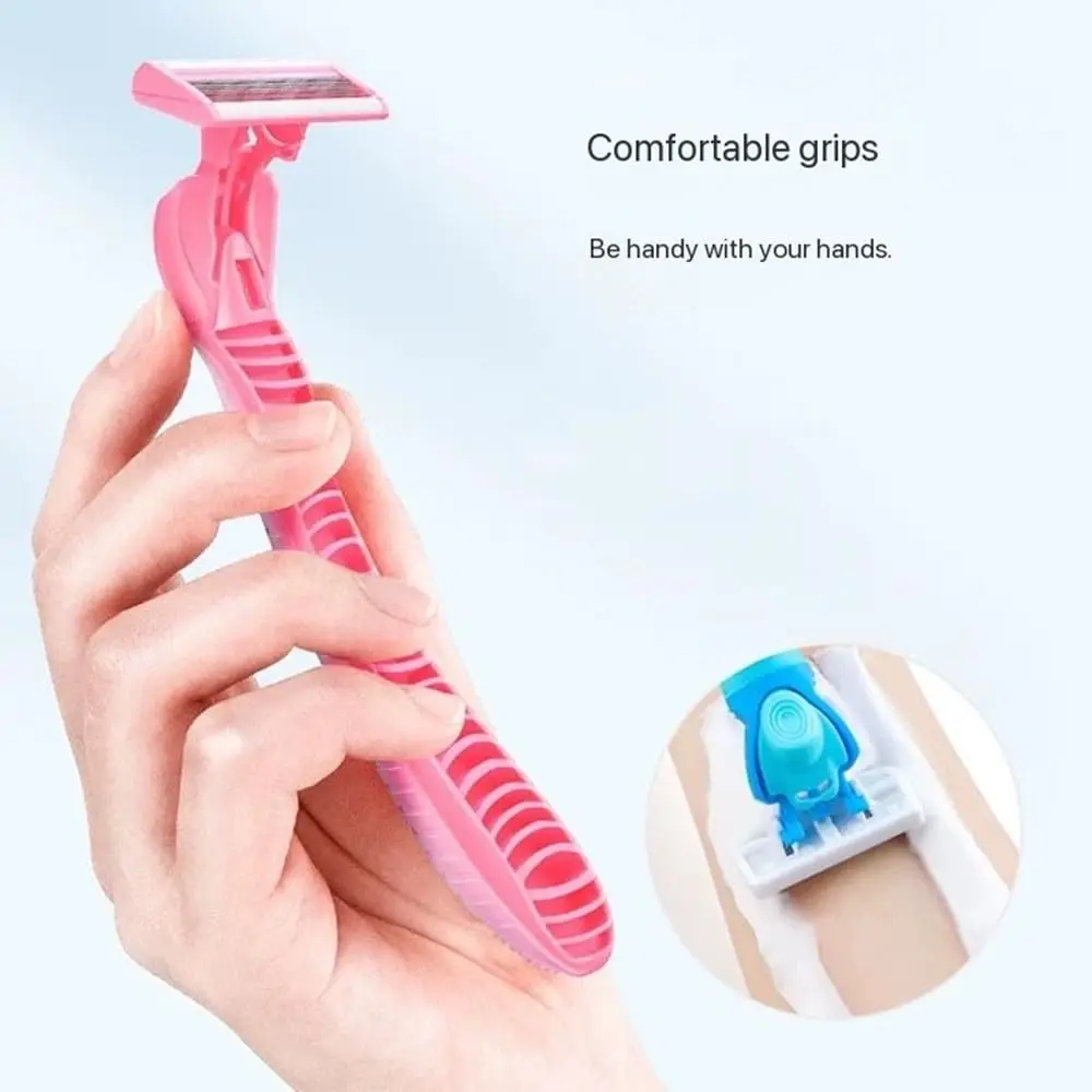 6-Blade Women's Shaving Razor Set,1 Handle + 4 Blades,Compact Design,Stainless Steel & Silicone,for Body Leg Armpit Hair Removal
6-Blade Women's Shaving Razor Set,1 Handle + 4 Blades,Compact Design,Stainless Steel & Silicone,for Body Leg Armpit Hair Removal