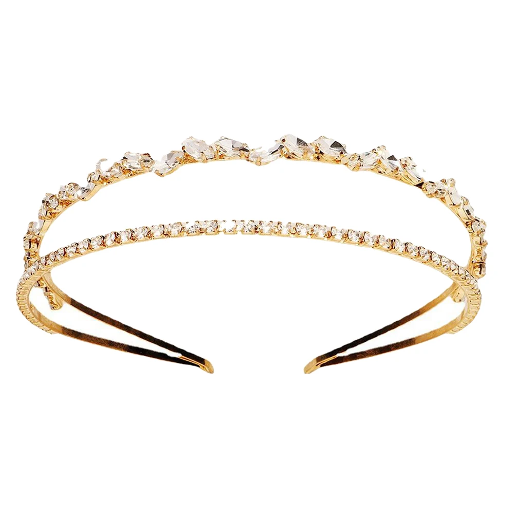 Rhinestone Headband Double Layer Hair Band Wedding Headdress Bridal Accessories Women Shining Crystal Design Party Banquet
Rhinestone Headband Double Layer Hair Band Wedding Headdress Bridal Accessories Women Shining Crystal Design Party Banquet