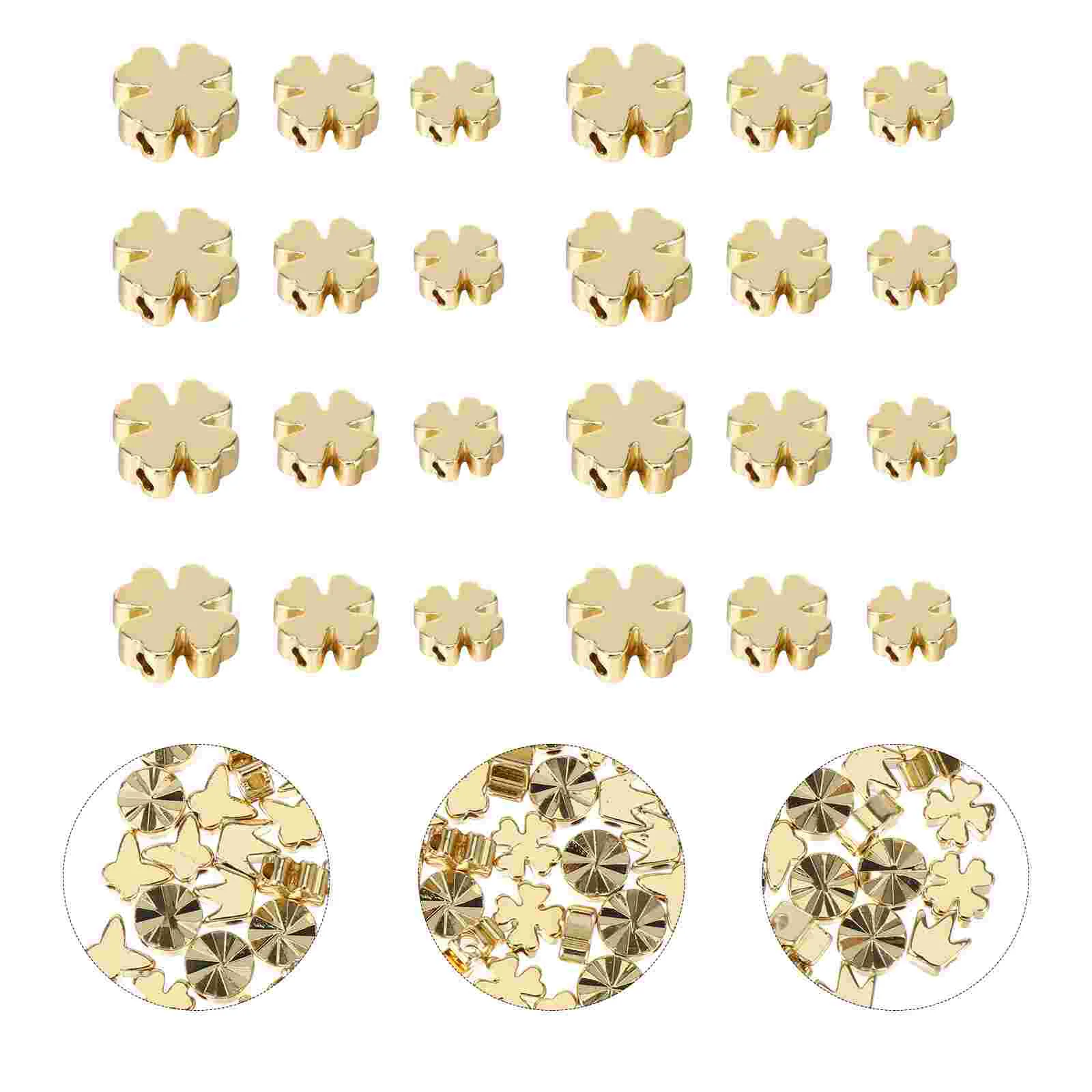 60 Pcs Charm Necklace Bracelet Material Waist Beads DIY Spacer Scattered Crimp Jewelry Making Golden Alloy Decoration
60 Pcs Charm Necklace Bracelet Material Waist Beads DIY Spacer Scattered Crimp Jewelry Making Golden Alloy Decoration