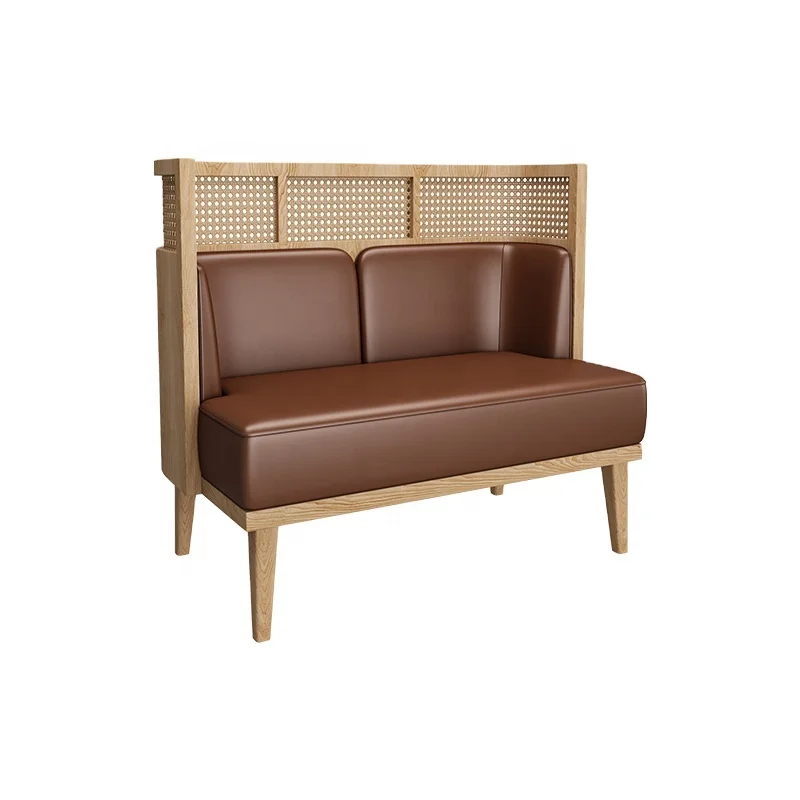 Nordic Restaurant Cafe Woven Rattan Solid Wood Sofa Booth
Nordic Restaurant Cafe Woven Rattan Solid Wood Sofa Booth
