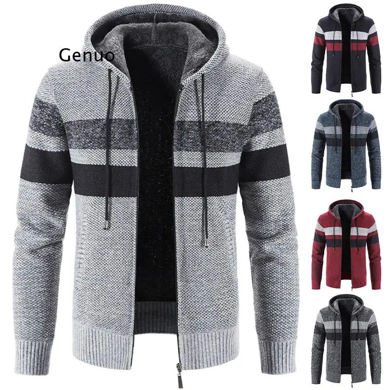 Men's Autumn And Winter Hooded Plush Thickened Sweater Cardigan Sweater Contrast Large Jacket
Men's Autumn And Winter Hooded Plush Thickened Sweater Cardigan Sweater Contrast Large Jacket
