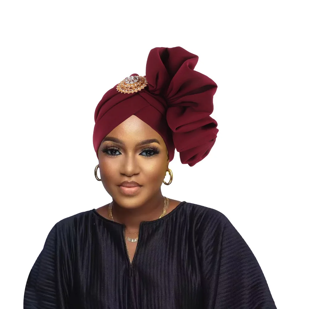 Nigeria Auto Geles Turban Cap Already Made African Headtie Muslim Hat Head Wraps Women Bonnet Diamonds Flower Party Headpiece
Nigeria Auto Geles Turban Cap Already Made African Headtie Muslim Hat Head Wraps Women Bonnet Diamonds Flower Party Headpiece