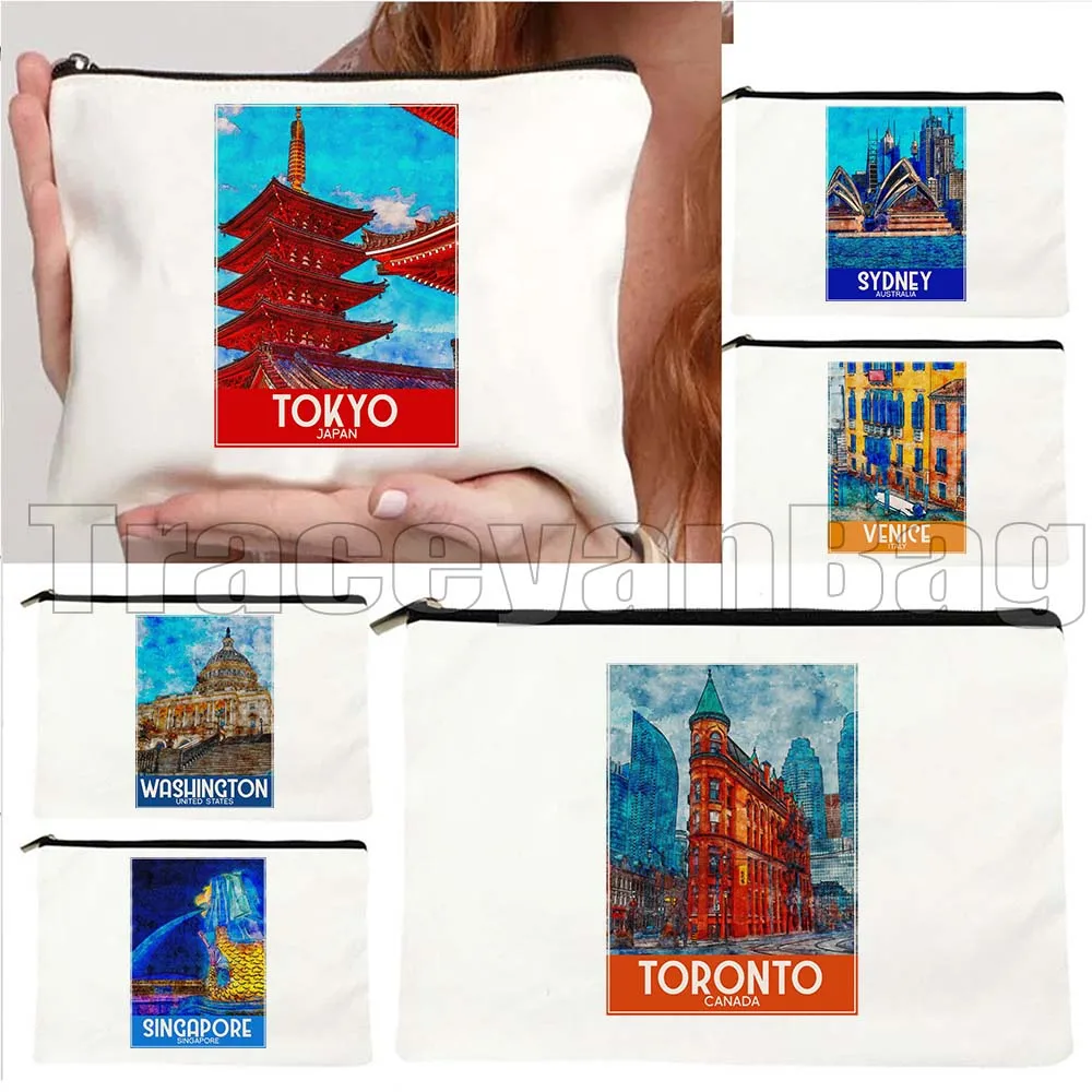 Seville Sofia Stockholm Sydney Tokyo Toronto Venice Warsaw Turin Watercolor Painting Gifts Canvas Cosmetic Makeup Bag Case Pouch
Seville Sofia Stockholm Sydney Tokyo Toronto Venice Warsaw Turin Watercolor Painting Gifts Canvas Cosmetic Makeup Bag Case Pouch