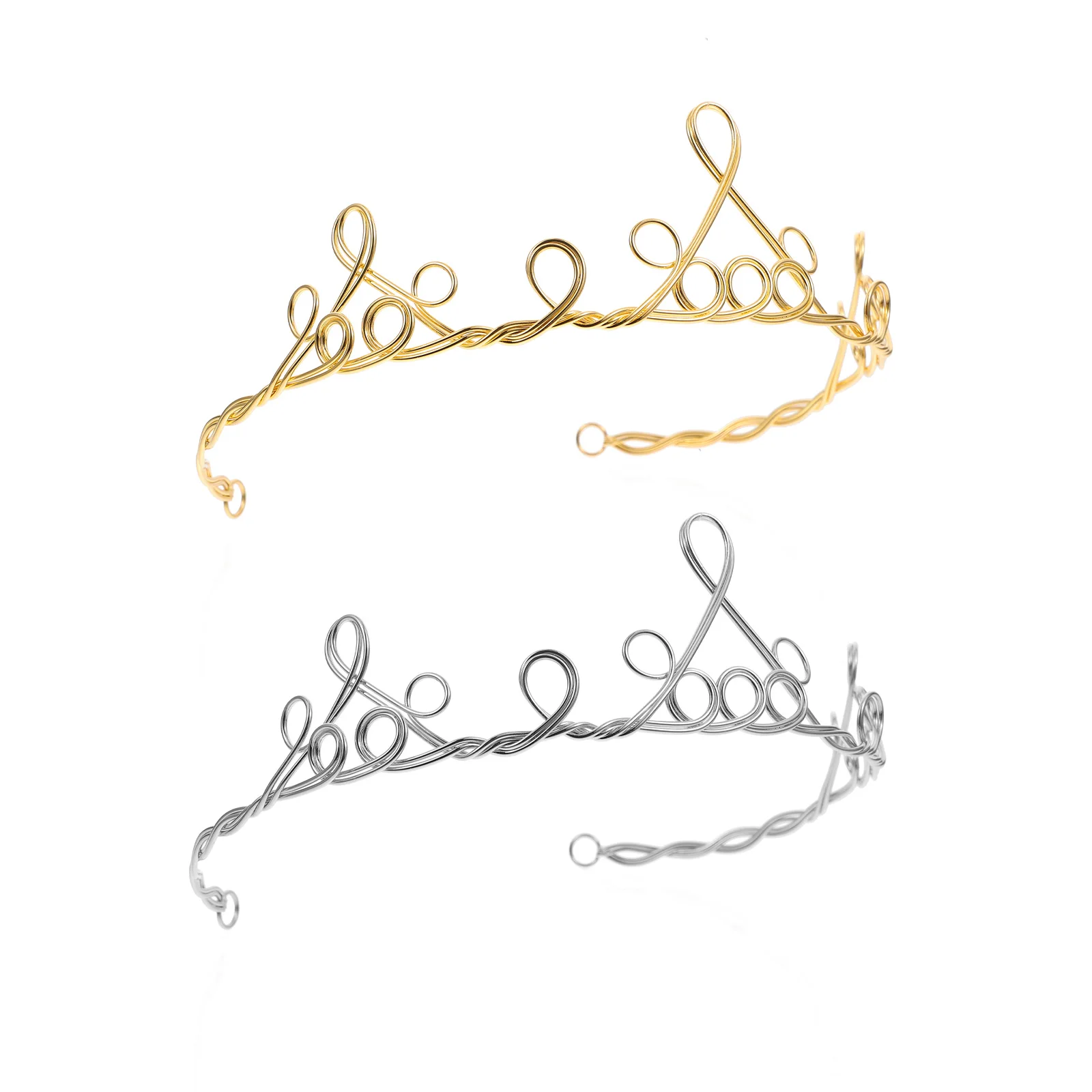 2 Pcs DIY Crown Base Comfortable to Wear Headdress Hair Bride Decorate Golden Women Zinc Alloy Woman
2 Pcs DIY Crown Base Comfortable to Wear Headdress Hair Bride Decorate Golden Women Zinc Alloy Woman