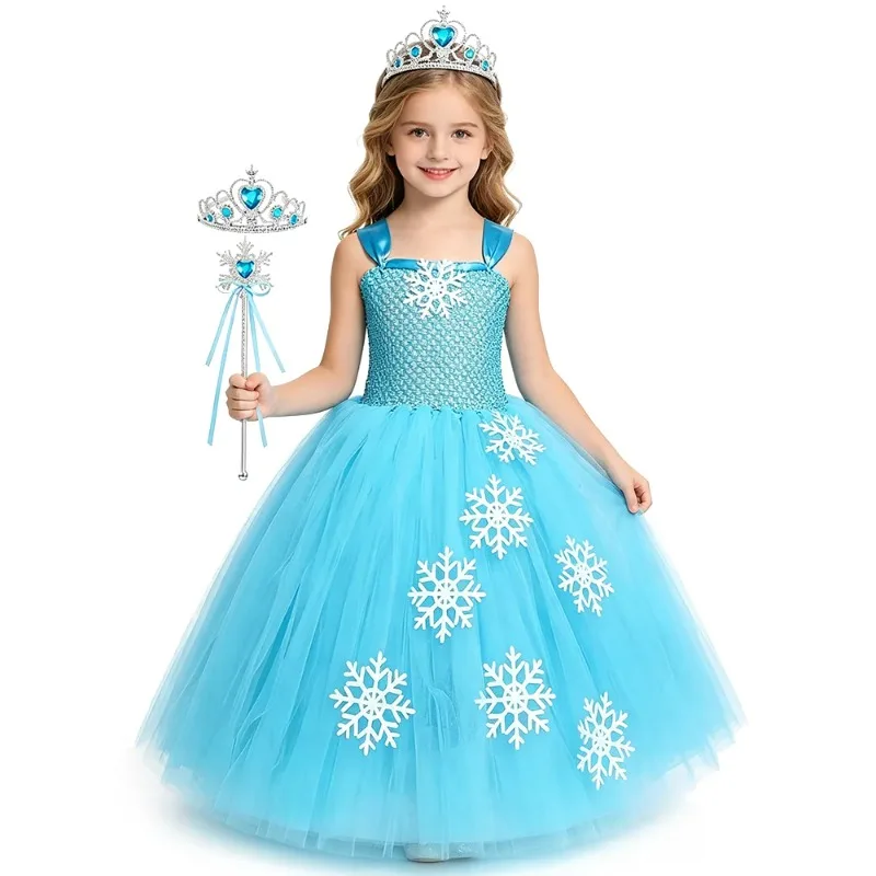 Full set of blue long princess-style tutu dress for girls, party dress for kids' festivals, princess Clothes for Halloween
Full set of blue long princess-style tutu dress for girls, party dress for kids' festivals, princess Clothes for Halloween