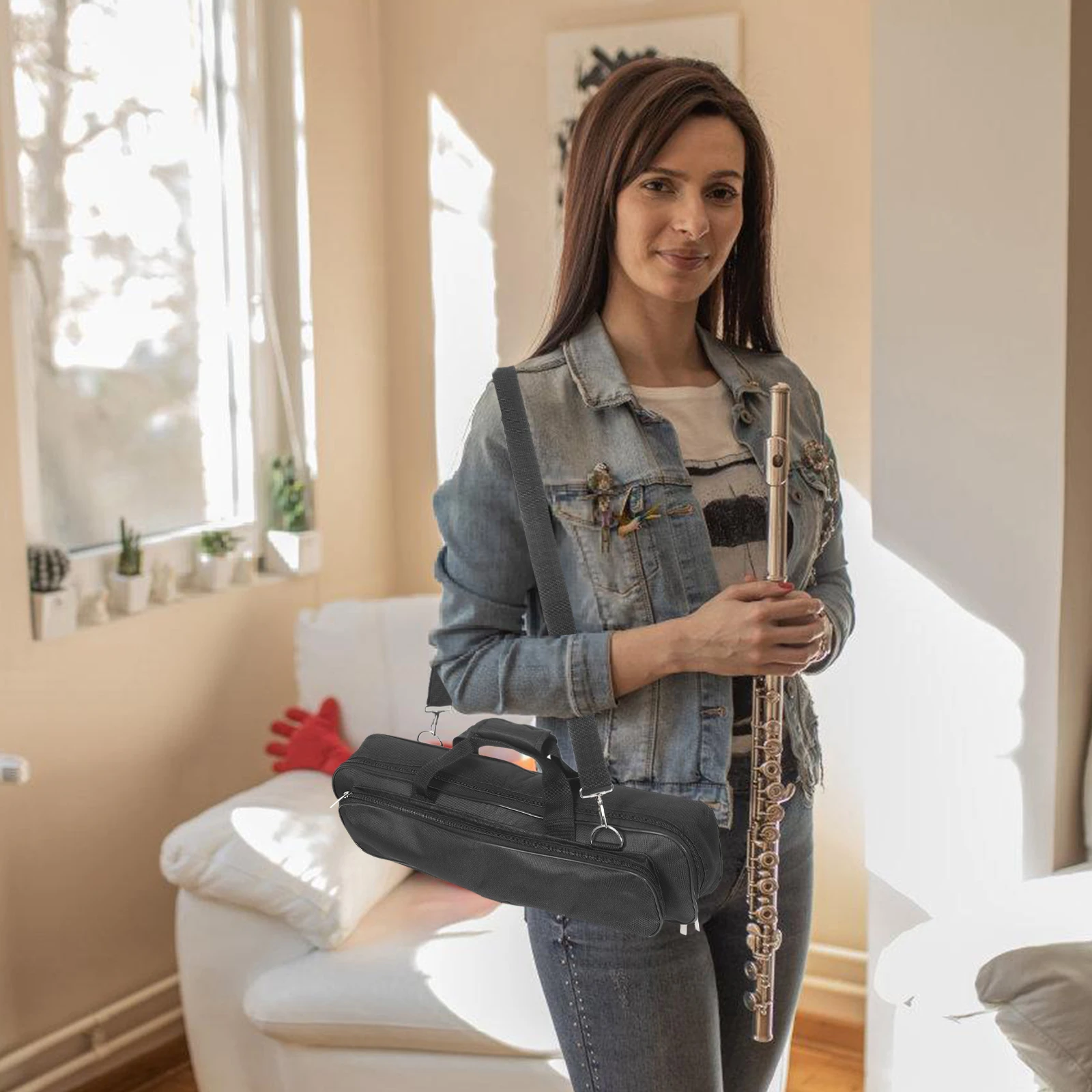 Shoulder Flute Storage Bag Case Oxford Cloth Carrying Cases Musical Instruments
Shoulder Flute Storage Bag Case Oxford Cloth Carrying Cases Musical Instruments