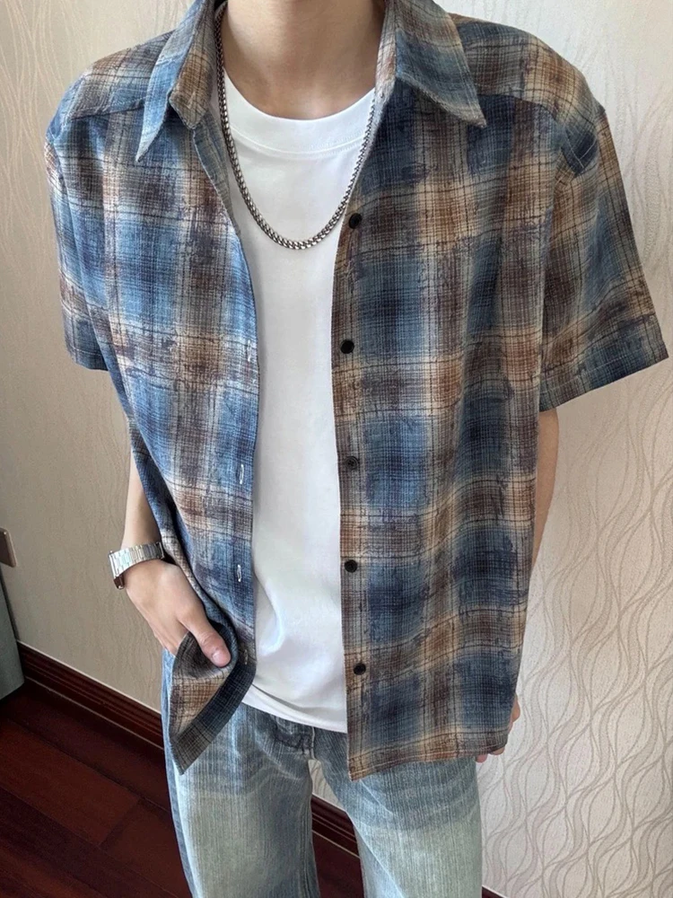 Retro American Dyed Plaid irt Men's Summer Thin High-End Feeling Cool Cheered irt Cleanfit Outerwear Loose Fit ort Sl...
Retro American Dyed Plaid irt Men's Summer Thin High-End Feeling Cool Cheered irt Cleanfit Outerwear Loose Fit ort Sl...