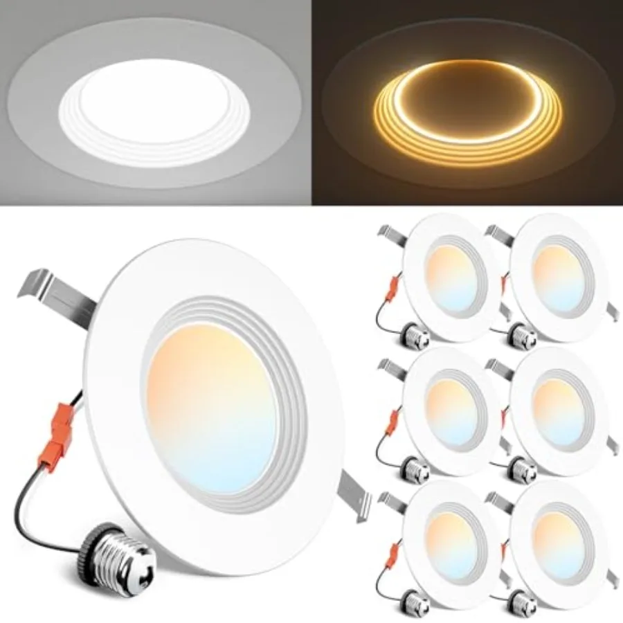 5/ 5CCT LED Can Lights with Night Light Retrofit Led Recessed Lighting Baffle Trim Dimmable 9W=110W 1000LM
5/ 5CCT LED Can Lights with Night Light Retrofit Led Recessed Lighting Baffle Trim Dimmable 9W=110W 1000LM