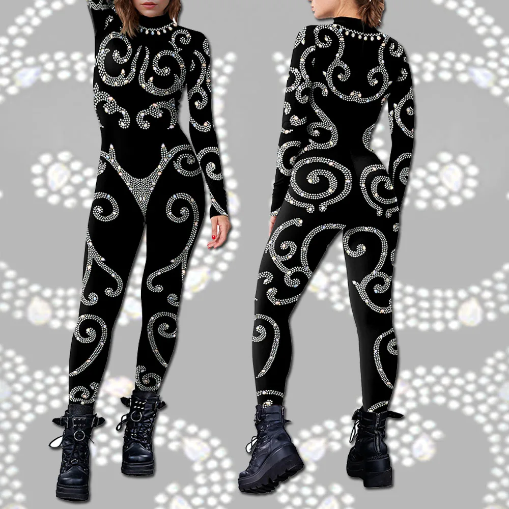 Halloween Women Sexy Jumpsuit 3D Printing Pearl Bodysuit Carnival Party Fancy Cosplay Costume Adult Long Sleeve Zipper Catsuit
Halloween Women Sexy Jumpsuit 3D Printing Pearl Bodysuit Carnival Party Fancy Cosplay Costume Adult Long Sleeve Zipper Catsuit