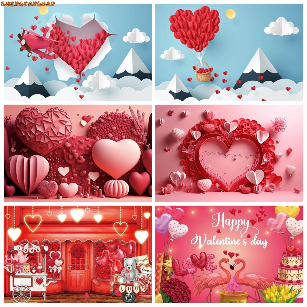 February 14 Valentine's Day Backdrop for Photography Romantic Valentine Red Love Heart Floral Wedding Portrait Photo Background
February 14 Valentine's Day Backdrop for Photography Romantic Valentine Red Love Heart Floral Wedding Portrait Photo Background