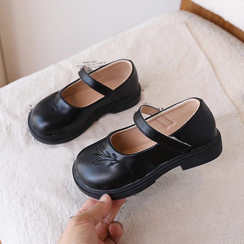 Fashion Elegant Girl Princess Shoes Black Versatile Embroidery Kids Casual Mary Jane School Shoes Children's Leather Dress Shoes
Fashion Elegant Girl Princess Shoes Black Versatile Embroidery Kids Casual Mary Jane School Shoes Children's Leather Dress Shoes