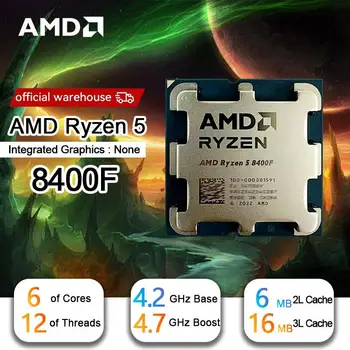 데스크탑 컴퓨터 프로세서 AM5 소켓 CPU 포함, AMD R5 8400F Ryzen 5 8400F, 6 코어, 12 스레드, 4.2GHz, 최고 신상