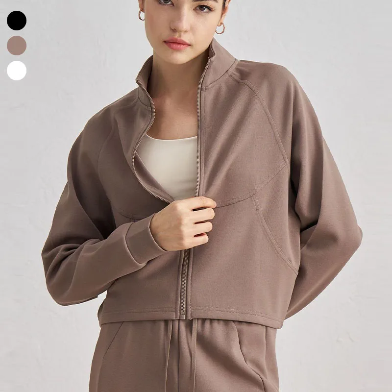 HAUT SHARK Women's Yoga Stand Collar Sports Jacket Long Sleeve Slim Fit Versatile Fitness Clothes Large Pocket Loose Casual Tops
HAUT SHARK Women's Yoga Stand Collar Sports Jacket Long Sleeve Slim Fit Versatile Fitness Clothes Large Pocket Loose Casual Tops