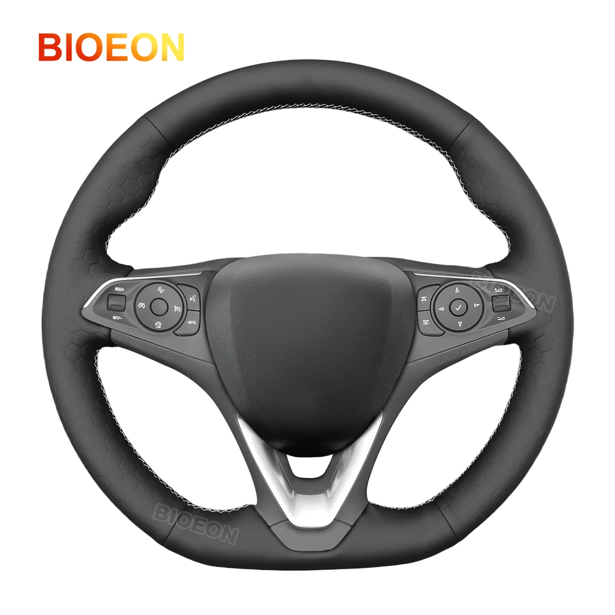 Bioeon Black Hive Leathe Car Steering Wheel Cover for Opel Astra (K) Combo Corsa (E|F) Grandland X Insignia (CT) B
Bioeon Black Hive Leathe Car Steering Wheel Cover for Opel Astra (K) Combo Corsa (E|F) Grandland X Insignia (CT) B