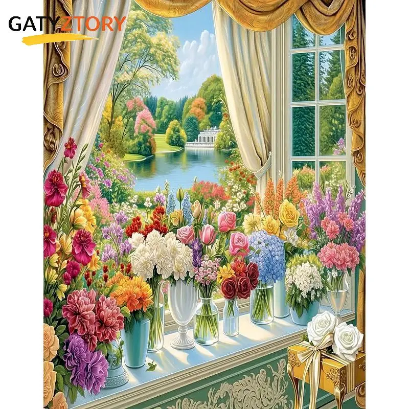 GATYZTORY Windowsill Painting By Numbers Gift Decorative Paintings Scenery Classic Wall Decor Art Supplies
GATYZTORY Windowsill Painting By Numbers Gift Decorative Paintings Scenery Classic Wall Decor Art Supplies