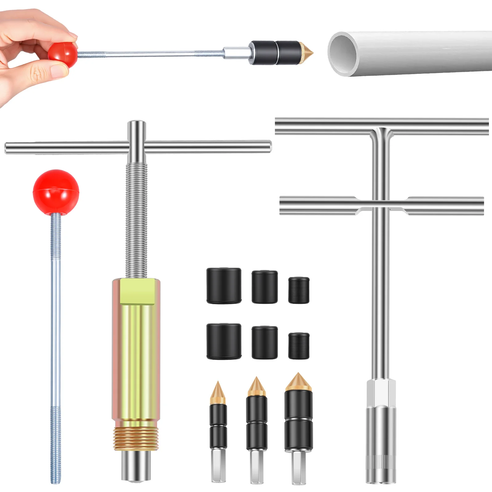 Pipe Water Stopper Stainless Steel Hot Melt Water Stop Needle Pin Plumbing Tools 1/2 inch 3/4 Inch 1 Inch for Repair Plumbing
Pipe Water Stopper Stainless Steel Hot Melt Water Stop Needle Pin Plumbing Tools 1/2 inch 3/4 Inch 1 Inch for Repair Plumbing