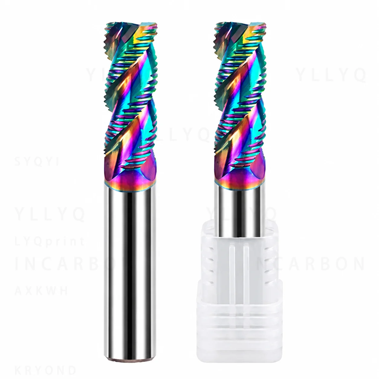 HRC60 3 Flute Roughing End Mill Colorful Coated Carbide Tungsten Steel Milling Cutter for Aluminum CNC Machining Tool
HRC60 3 Flute Roughing End Mill Colorful Coated Carbide Tungsten Steel Milling Cutter for Aluminum CNC Machining Tool