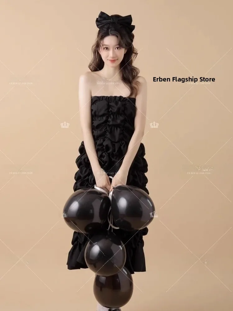 Black Korean Style Sweet Girl Photography Studio Theme Atmosphere off Shoulder Dress Photography Costume Polyester Fabric
Black Korean Style Sweet Girl Photography Studio Theme Atmosphere off Shoulder Dress Photography Costume Polyester Fabric