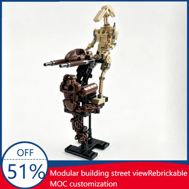 NEW 273 PCS MOC B1 Battle Droid With STAP Speeder Wars Series Themed Building Blocks Educational DIY Assembly Toy Gift Display
NEW 273 PCS MOC B1 Battle Droid With STAP Speeder Wars Series Themed Building Blocks Educational DIY Assembly Toy Gift Display