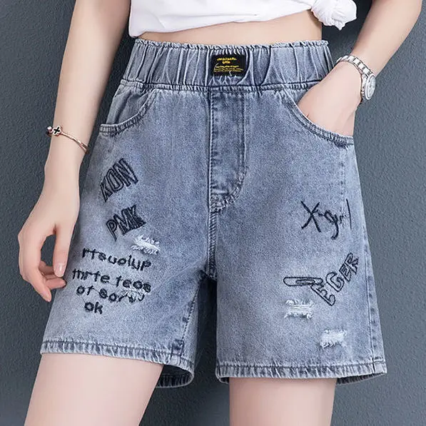 High Waisted Five Minute Denim Shorts for Women New Summer Thin Style Loose Wide Leg Casual
High Waisted Five Minute Denim Shorts for Women New Summer Thin Style Loose Wide Leg Casual